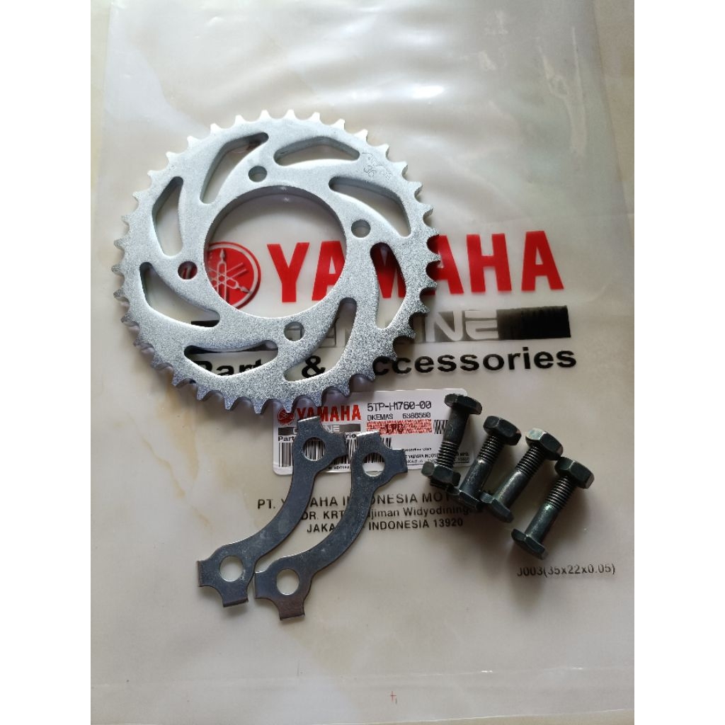 PAKET KOMPLIT GEAR BELAKANG+ BAUT GEAR BELAKANG YAMAHA JUPITER Z VEGA R NEW