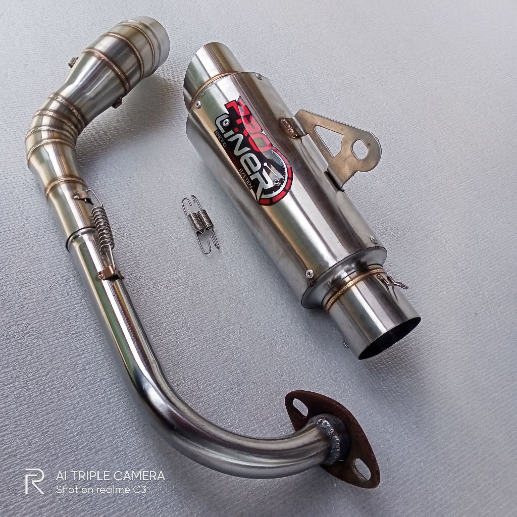 Knalpot Racing Pro Linier untuk Motor Mio Karbu, Beat FI, Suzuki Spin & Semua Motor Matic
