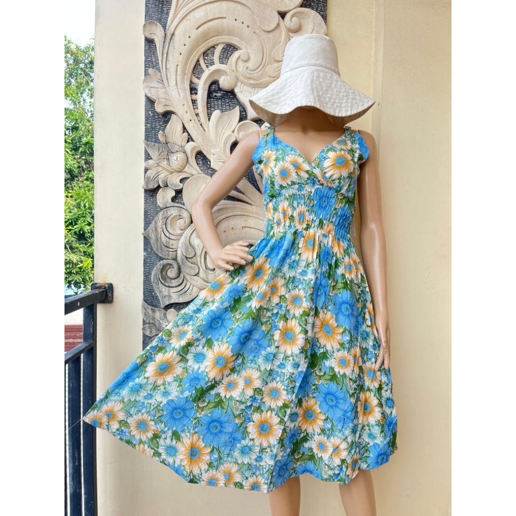 Dress moza pendek singlet busui