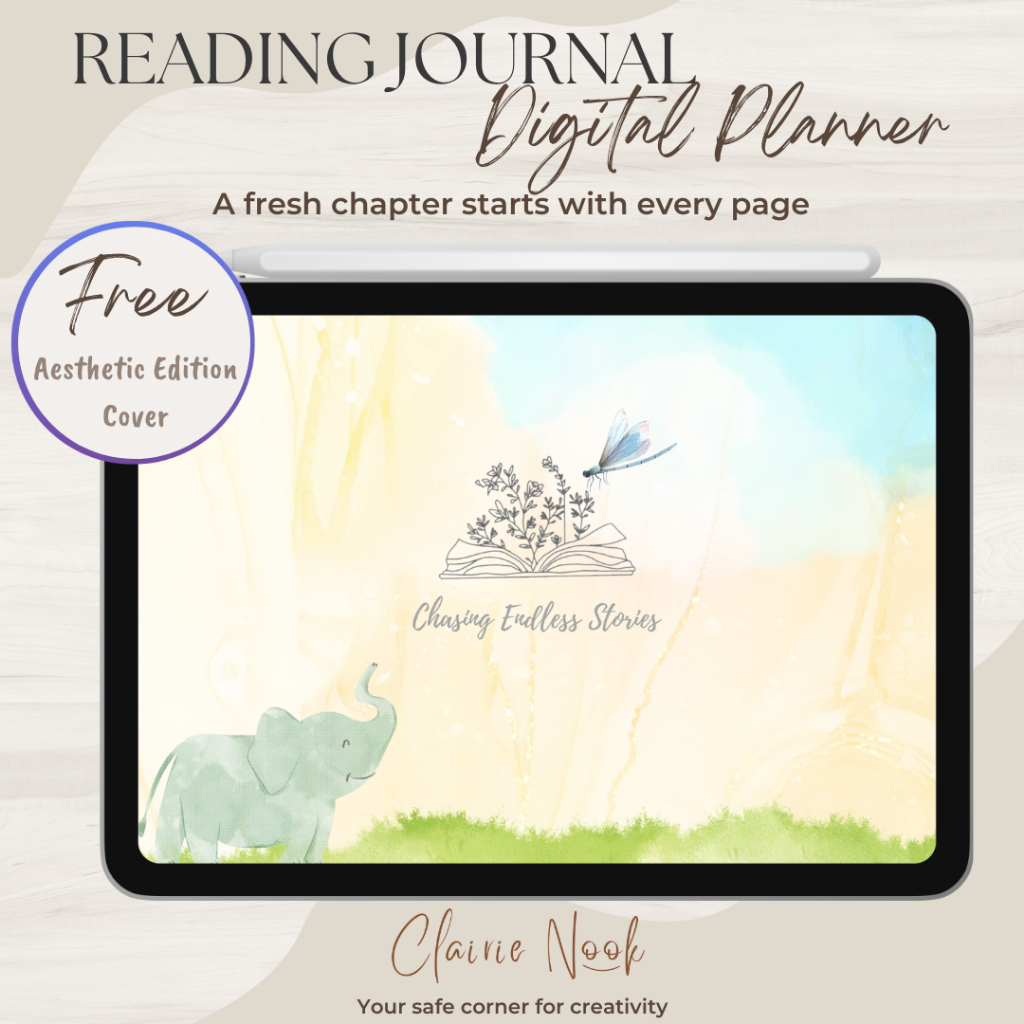 Clairie Nook Digital Reading Journal iPad GoodNotes Tab – Reading Journal Digital