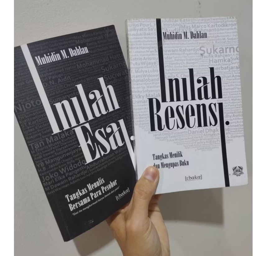 Buku karya Muhidin M Dahlan/Inilah Esai tangkas menulis bersama para pesohor/inilah resensi tangkas 