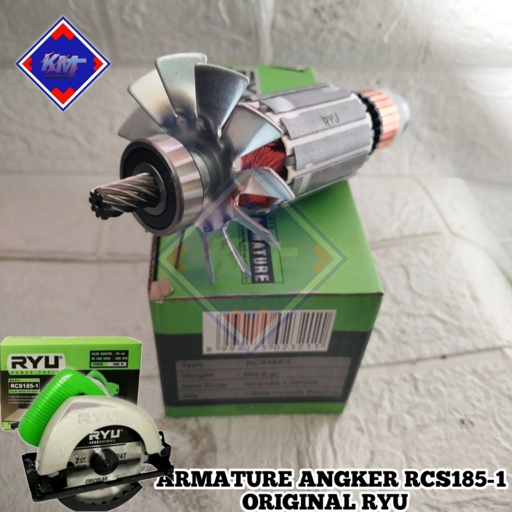 ARMATURE RYU RCS 185-1 MESIN SIRCULAR SAW RYU 7" RCS185-1 ROTOR ANGKER RCS185-1 ORI