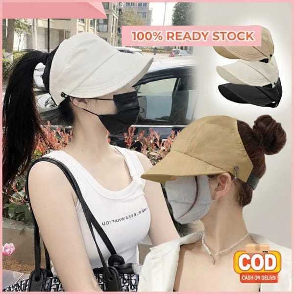 Topi Visor Half Wanita Anti UV OUTDOOR/Cocok Untuk Wanita Hijab