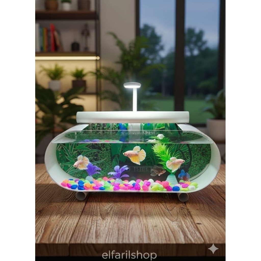 akuarium mini  air terjun