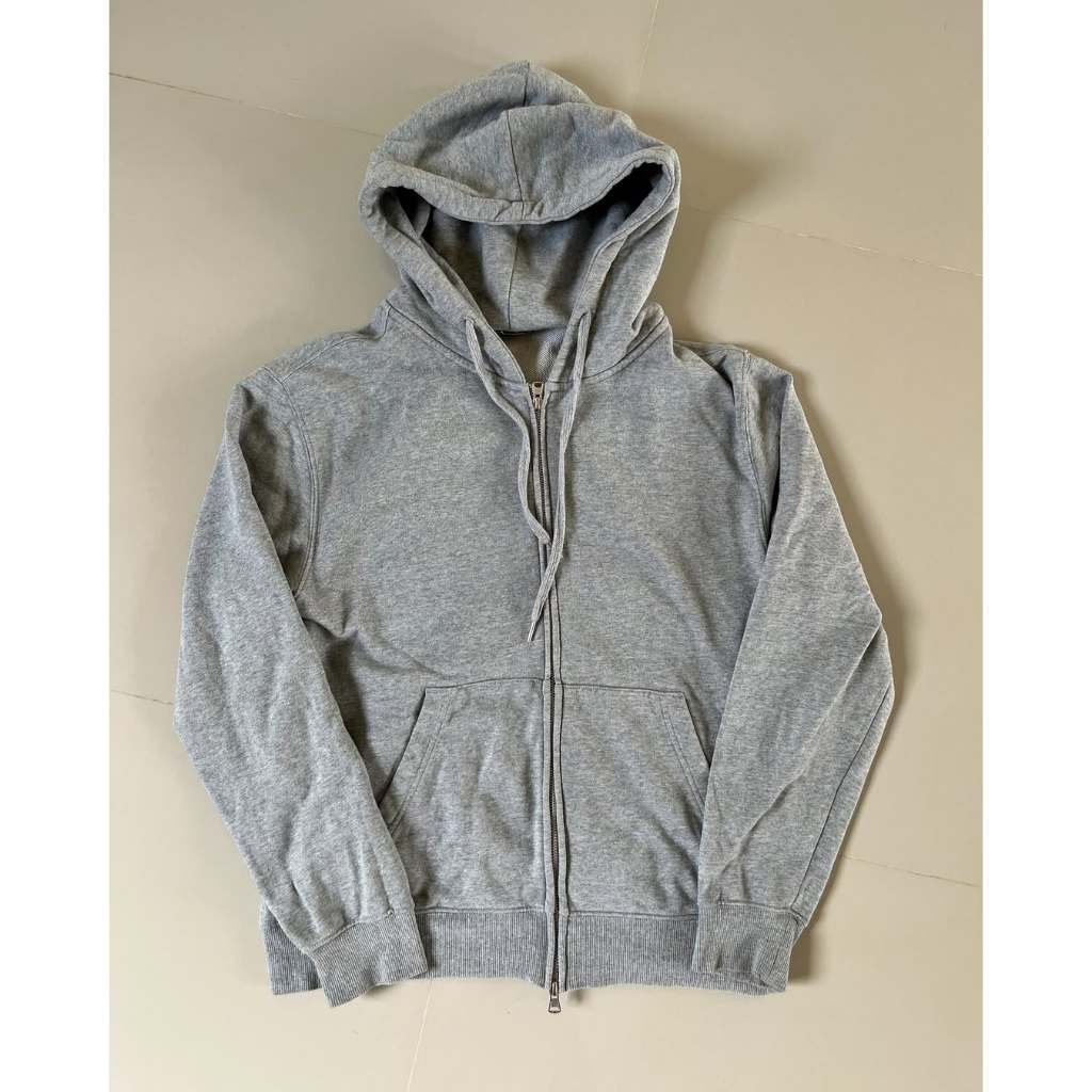 musinsa standard hoodie grey double zip ykk
