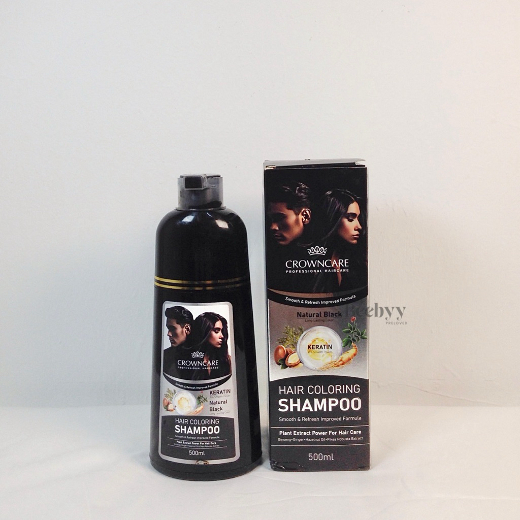 [Preloved] HAIR COLORING SHAMPOO CROWN CARE BLACK