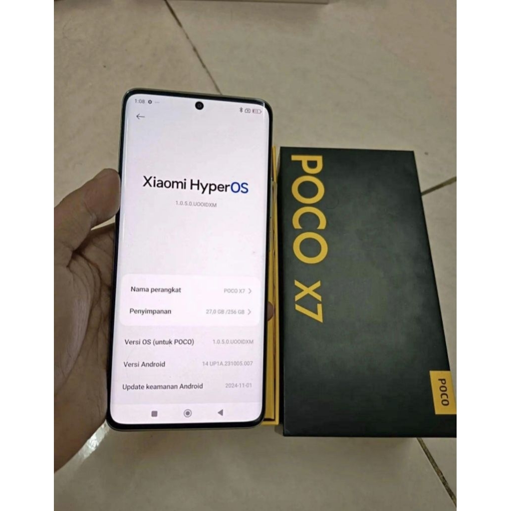Poco x7 5g ram 12/512gb bekas fullset