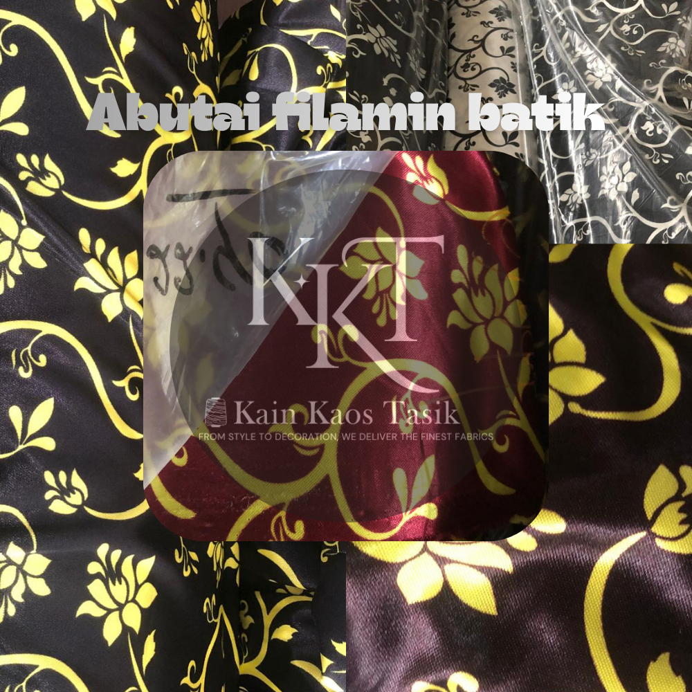 Kain Meteran Abutai Filamin Motif Batik Bahan Dekorasi Backdrop Background Premium