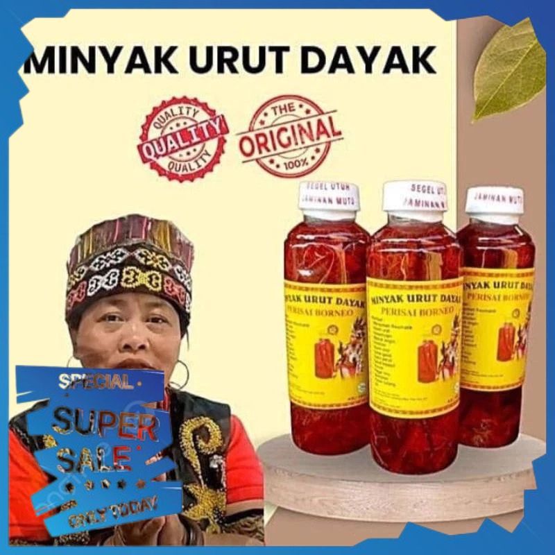 Original 100% Minyak URUT Dayak Asli Kalimantan 250ml / Minyak Urut Dayak Asli Kalimantan