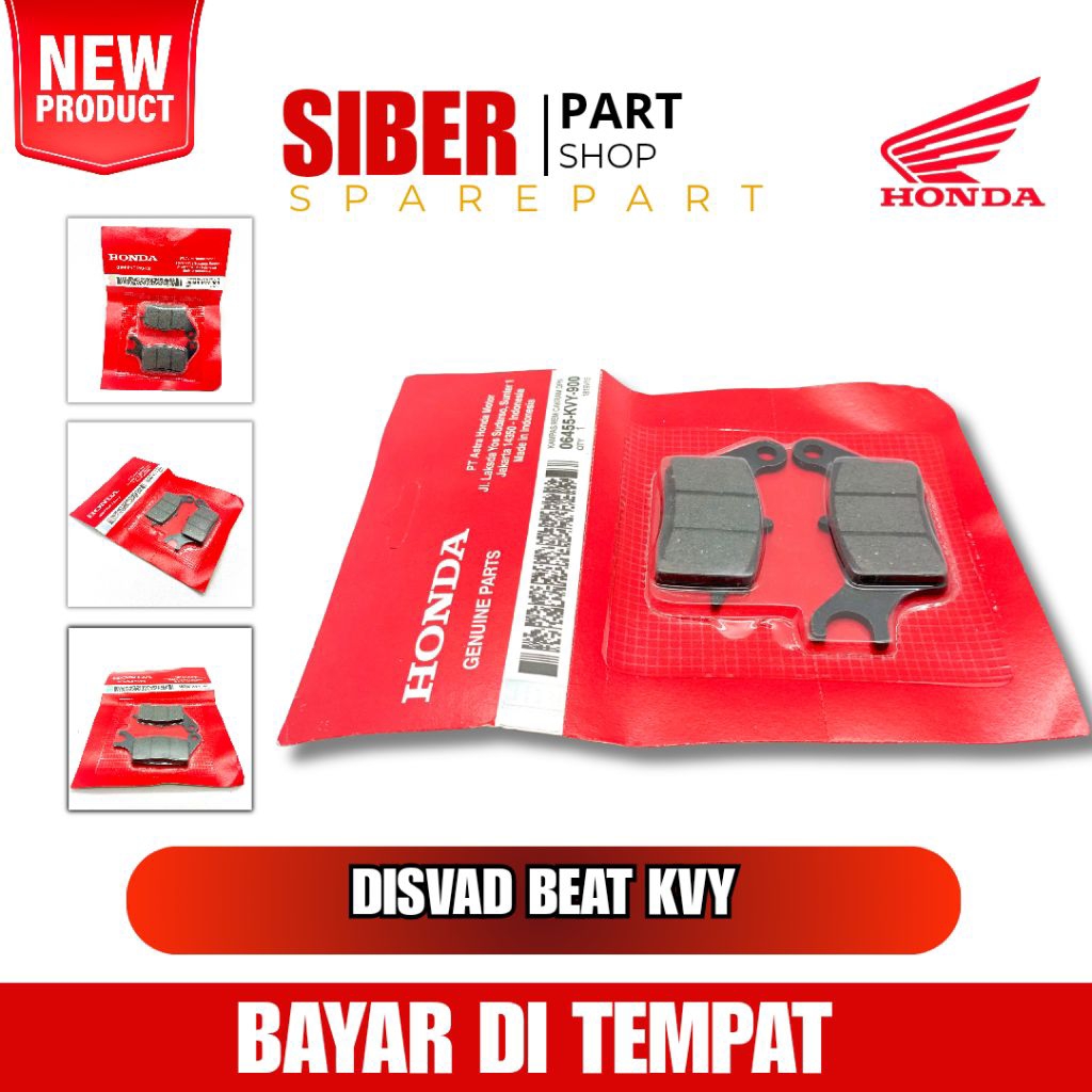 DISVAD BEAT KVY /kampas rem depan beat fi beat esp ( KAMPAS REM KVY )