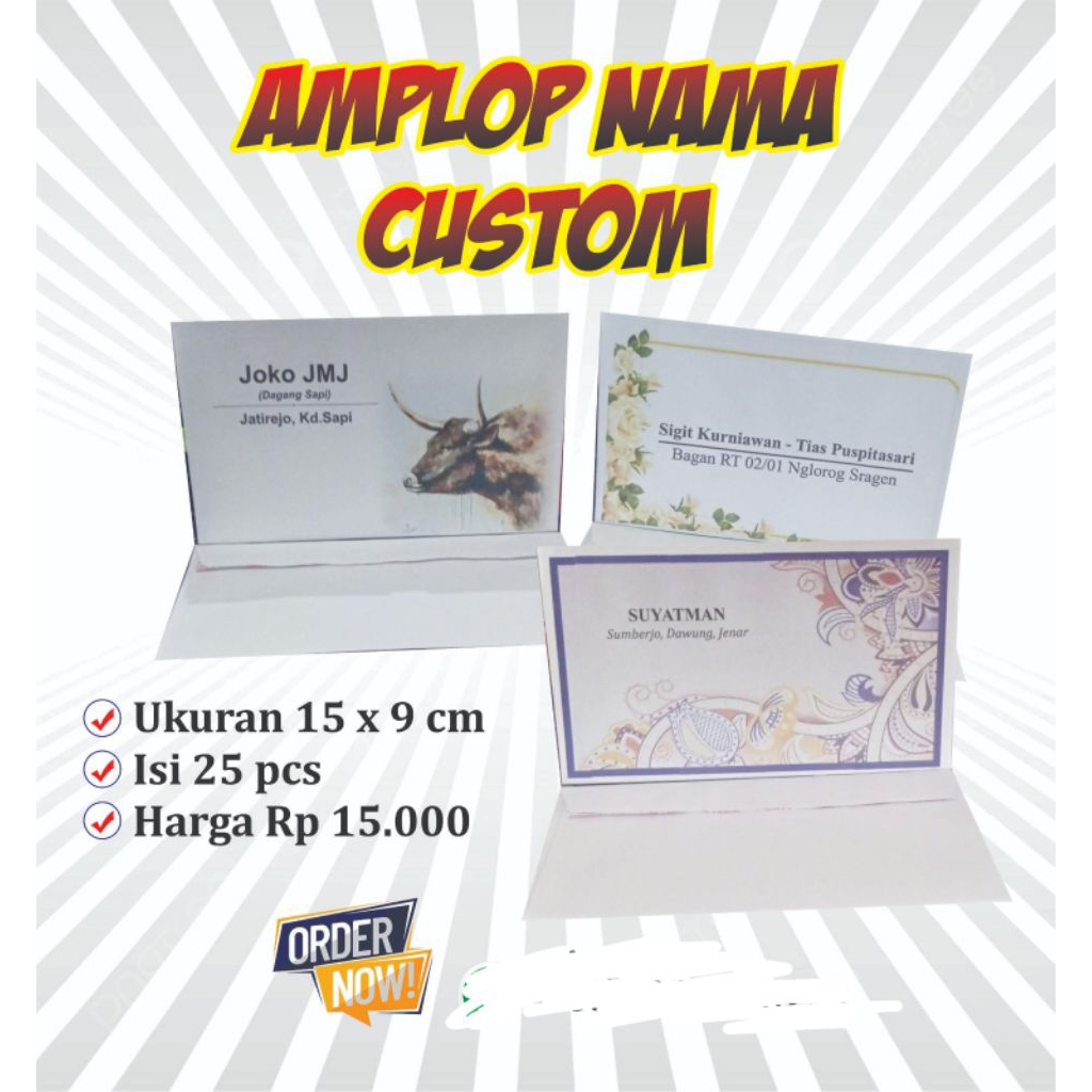 Amplop nama | amplop sumbangan | amplop kondangan