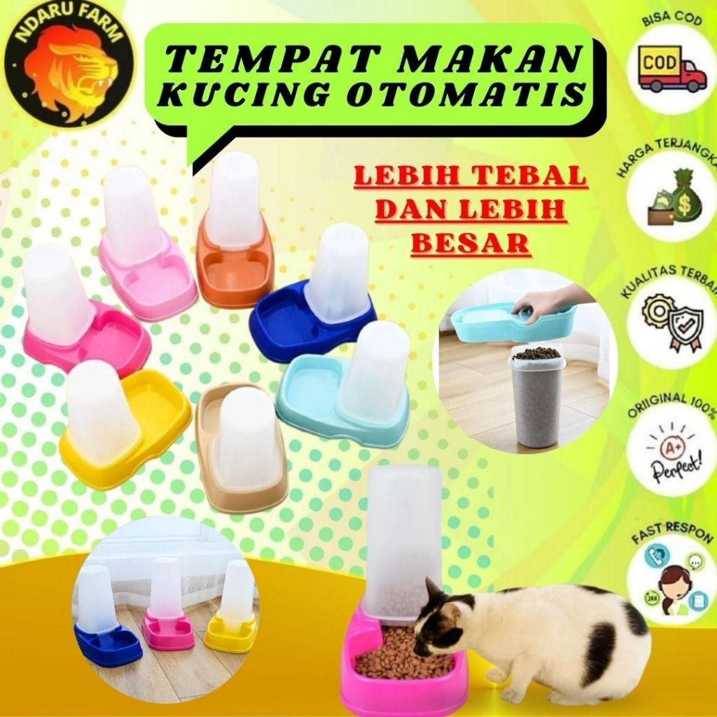 Auto Pet Feeder Tempat Makan Minum Kucing Dispenser Auto Pet Feeder Otomatis