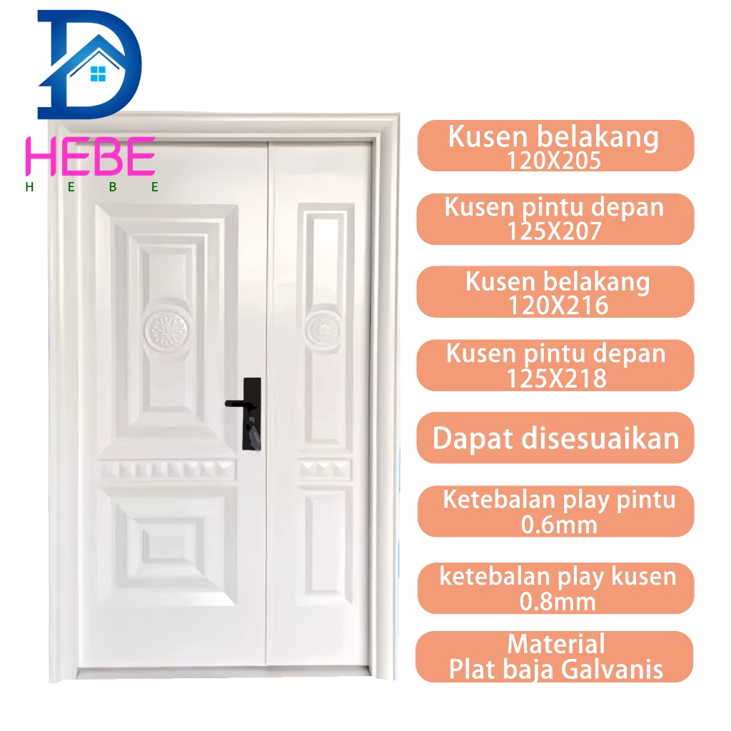 (LUXURY Pintu ibu dan anak 8045)   PINTU RUMAH /  PINTU UTAMA /PINTU KAMAR / PINTU BAJA ANTI KARAT A
