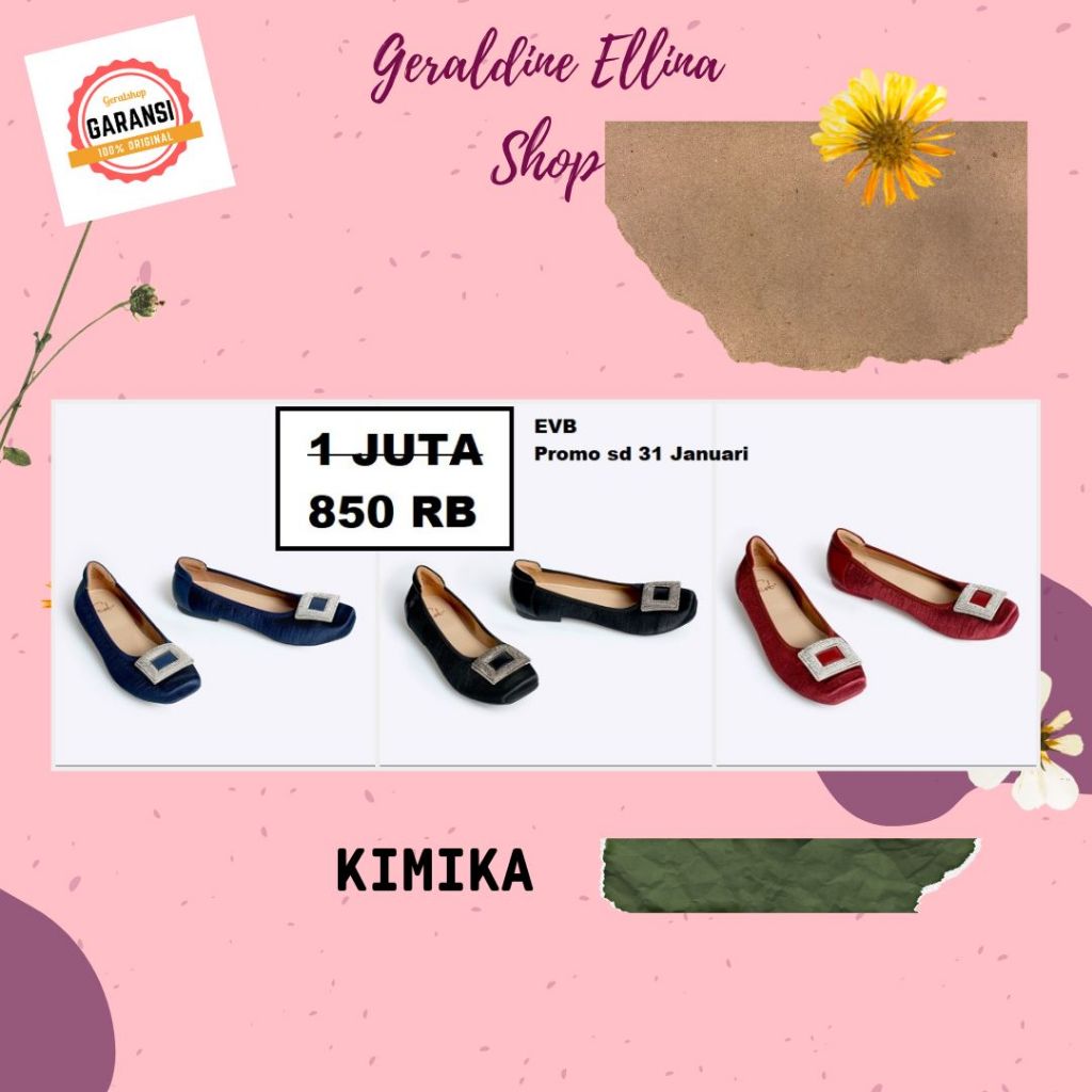 Sepatu flat shoes EVB wanita sale original store seri CANISSA