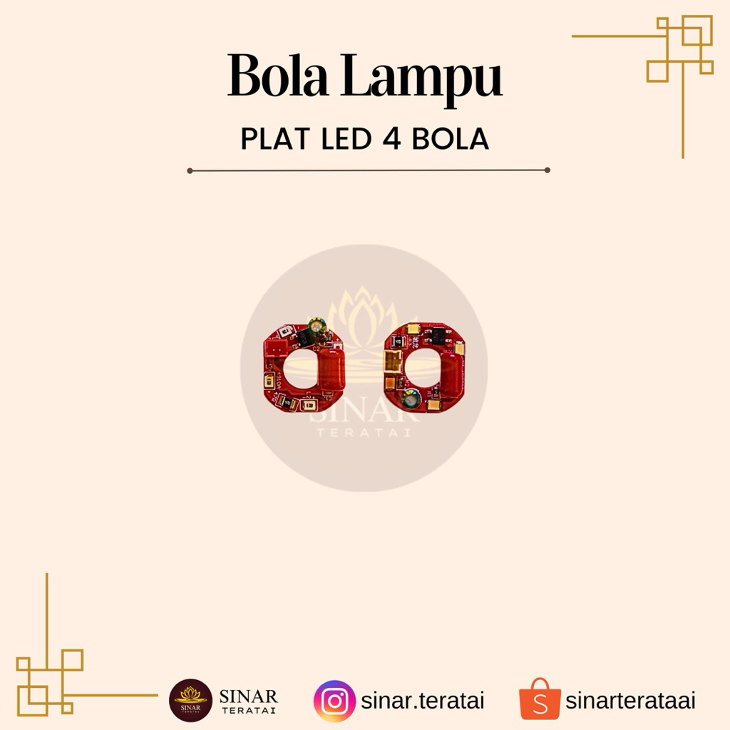 Alat Sembahyang - Bola Plat Lampu Altar LED 4 Bola