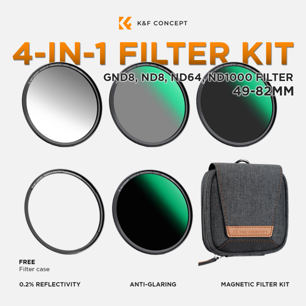 KNF Concept 4in1 Filter Magnetic GND8 ND8 ND64 ND1000 with Case Filter K&F Concept