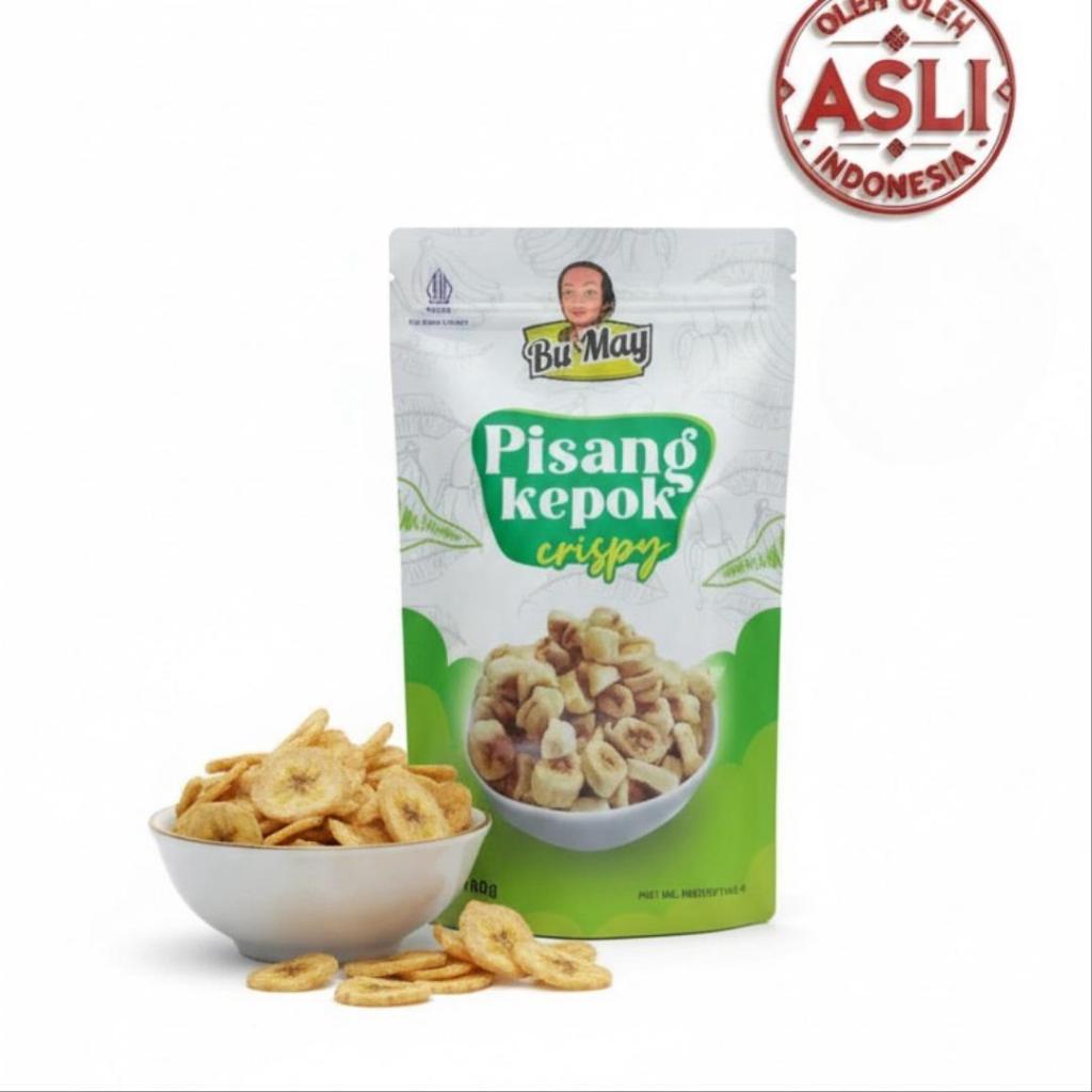 Keripik Pisang Kepok Merk Bu May Enak dan Praktis Jajanan Olahan Pisang Oleh oleh Khas Surabaya