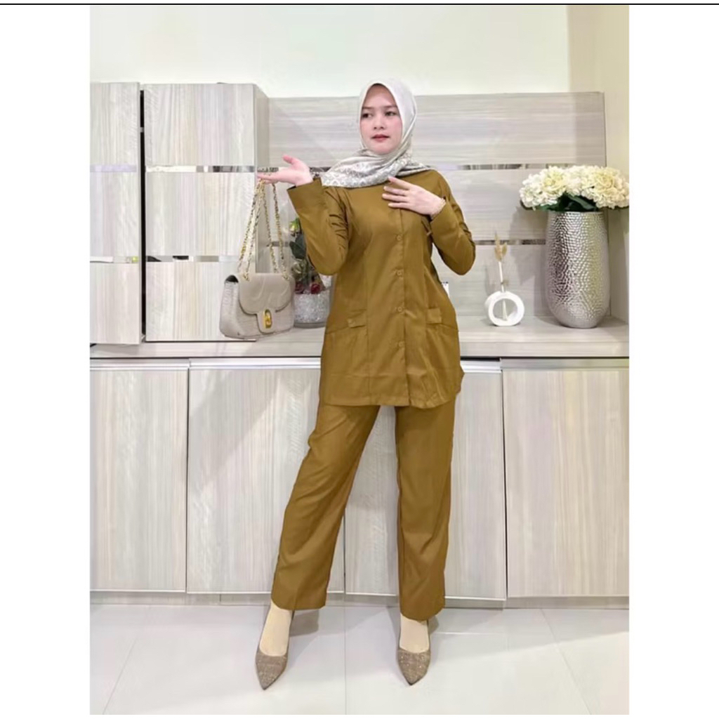 setelan celana pemda ASN baju dinas kerja pemda ASN model setelan celana bahan toyobo original