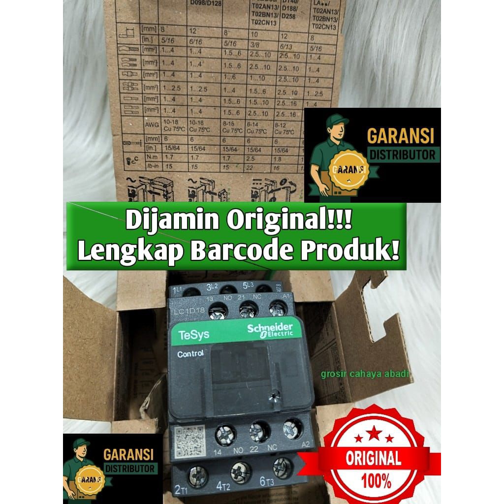 contactor schneider 18a lc1d18d7 42vac 3p kontaktor Schneider 18a lc1d18d7  original contactor schne
