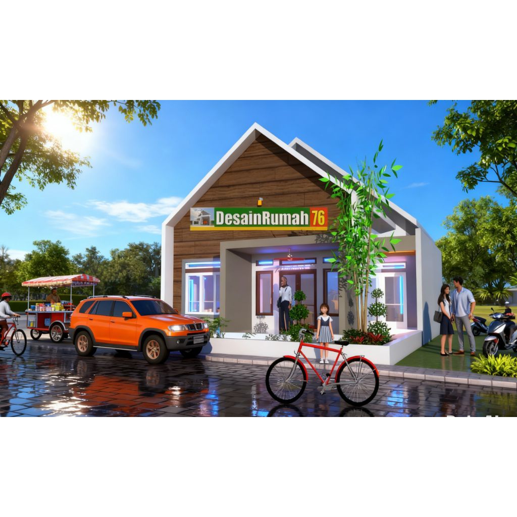 paket desain rumah minimalis, desain rumah 3d ukuran 8x15, jasa arsitek 3d rumah, jasa desain rumah
