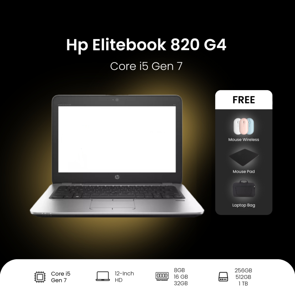 Hp Elitebook 820 G4 | Core i5 Gen 7 7300 | 8GB RAM