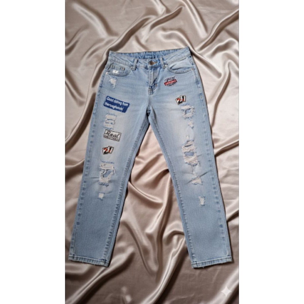 Ripped jeans vintage celana jeans vintage