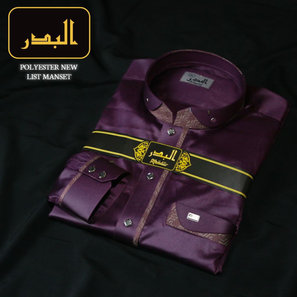 [Jubah Temboro]Jubah Albadar Poliester Shanghai lengan manset
