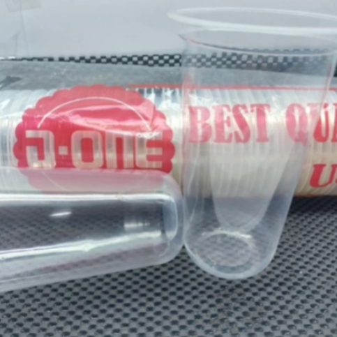 Gelas Plastik 22 oz Oval/ Gelas Es Teh Solo Bening (Harga 1 Roll)