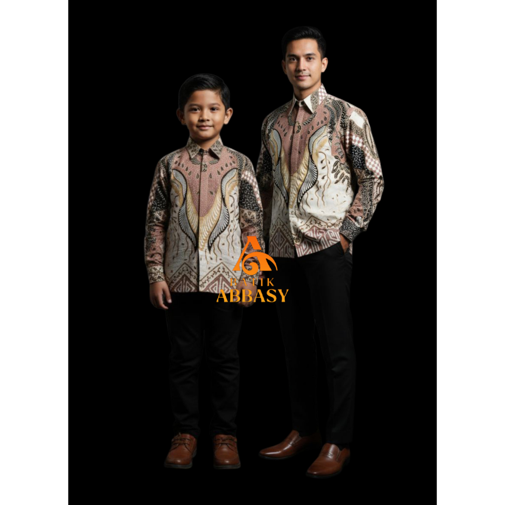 Kemeja Batik Anak Laki laki Motif Brahma Pink Salem Batik Pria Dewasa Couple Batik Ayah dan Anak Lak