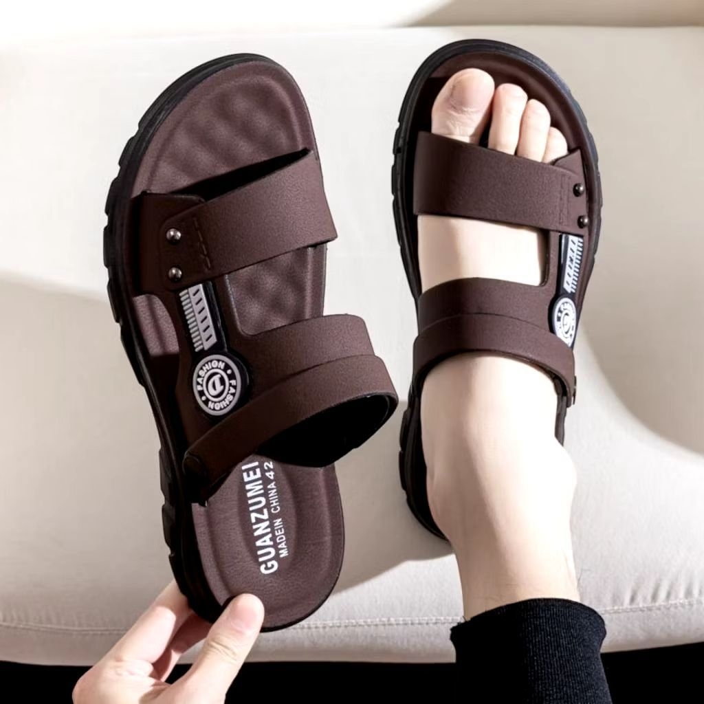 Sandal Slop Pria Casual Korean Style / Sandal Tali Pria Traveling Anti Slip Fashionable