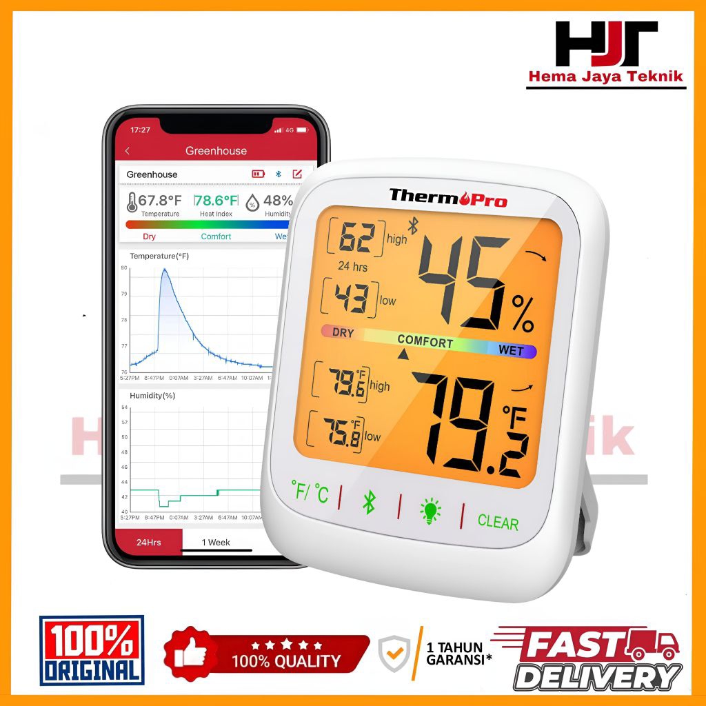 Thermopro TP359 Smart Thermometer Hygrometer Wireless Humidity Meter Bluetooth 80M TP-359 Monitor Te
