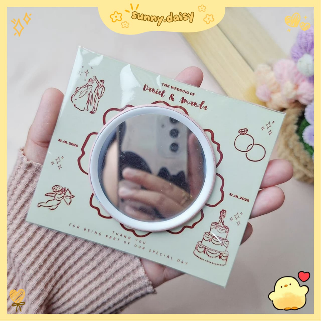 Souvenir Wedding Cermin | Souvenir Kaca Cermin | Souvenir Pernikahan | Souvenir Pernikahan unik Aest