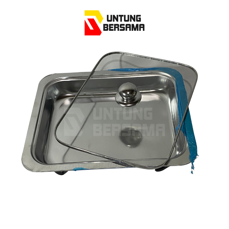 PRASMANAN FAST FOOD DISH/ PRASMANAN HIJAU TUTUP KACA STAINLESS STEEL