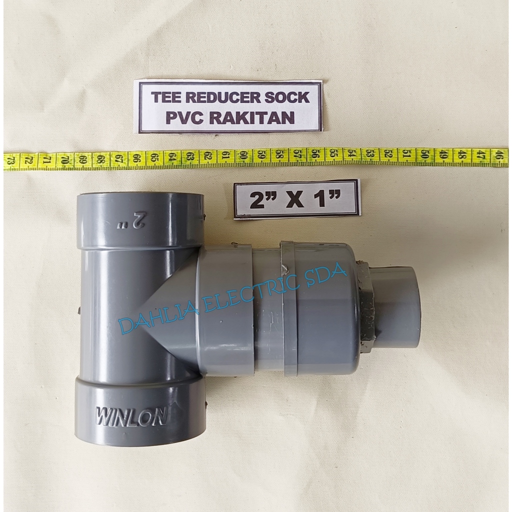 TEE REDUCER SOCK 2 X 1 INCH PVC RAKITAN