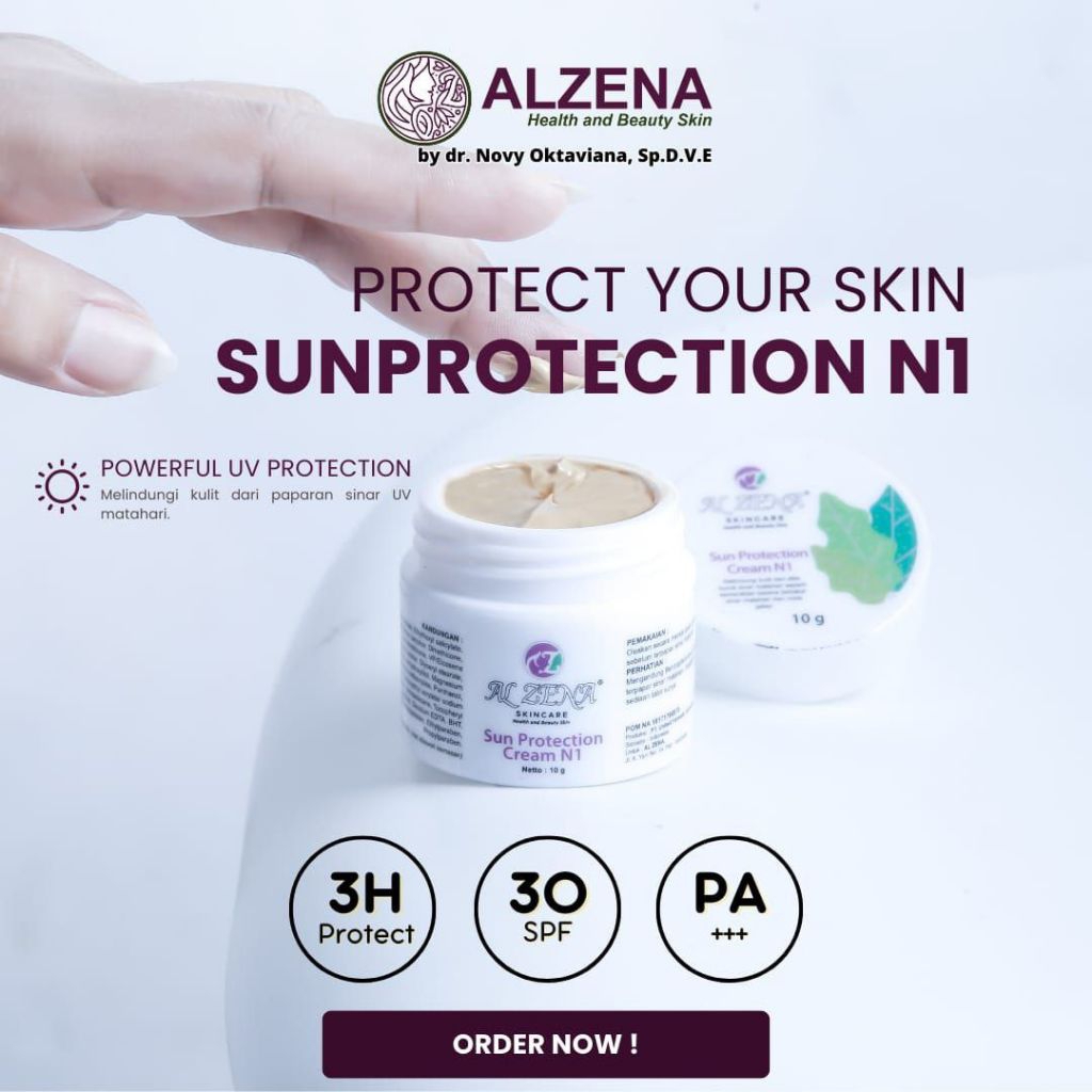 DAY CREAM  N1 ALZENA SKINCARE (SUNSCREEN) / SUN PROTECTION BPOM COD 100% ORIGINAL