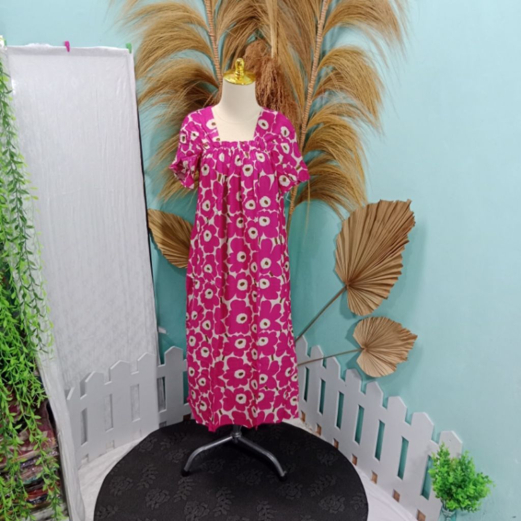 Daster fuji/Daster kekinian fuji/Daster fuji bunga2/Daster Rayon Premium