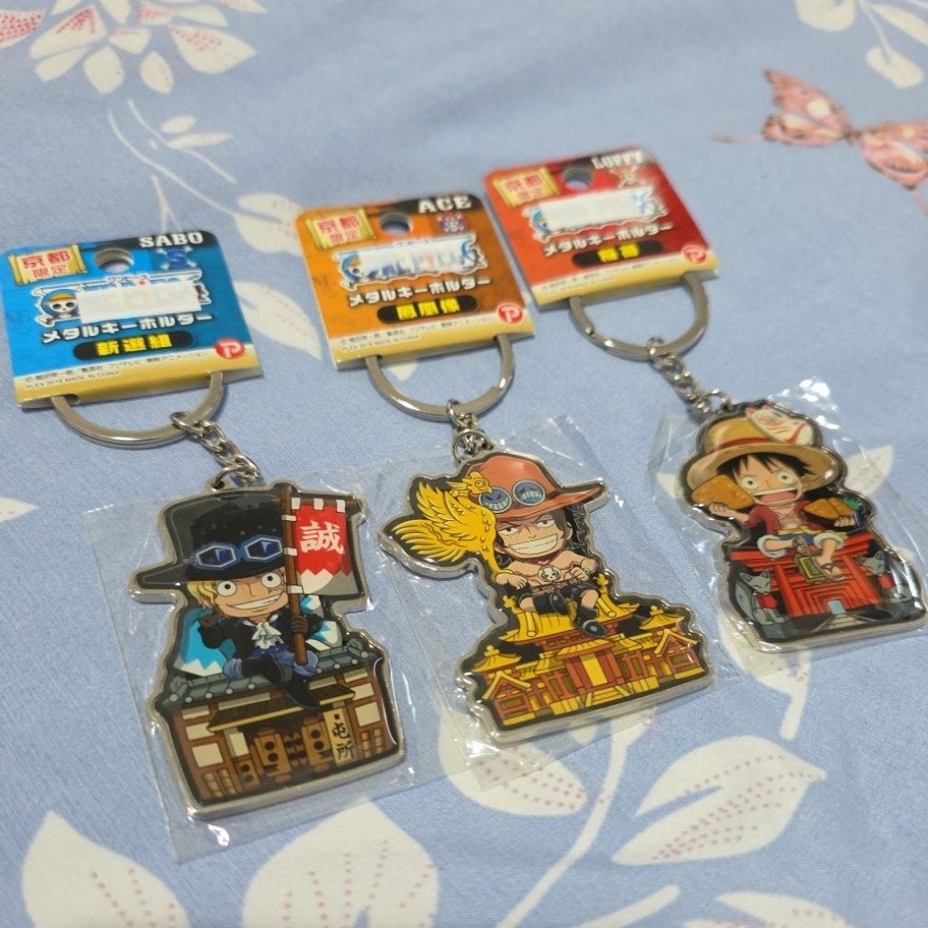 JAPAN - KYOTO LIMITED KEYCHAIN ONEPIECE ONE PIECE ASL ACE LUFFY SABO SET GANTUNGAN KUNCI ORIGINAL