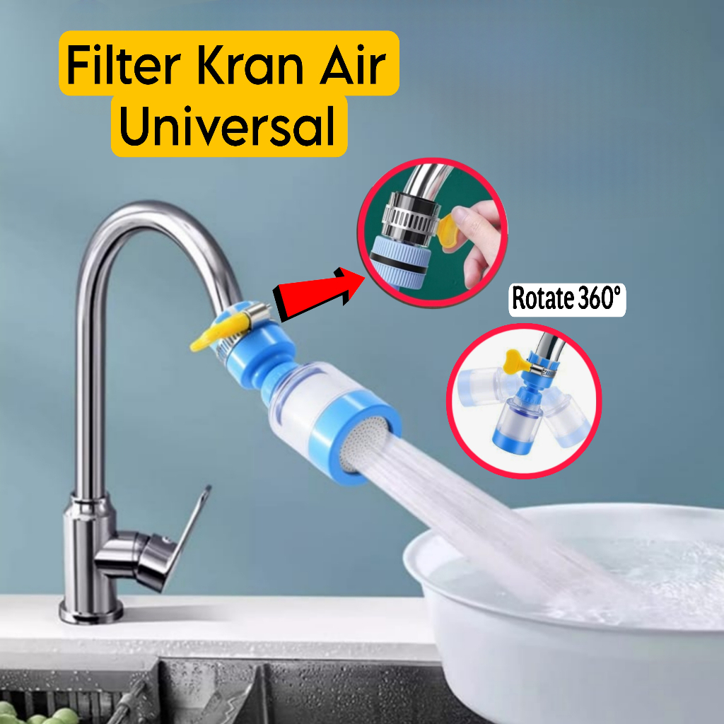 Sambungan Kran Air Saringan Wastafel Universal Flexible Filter Kamar Mandi 4141