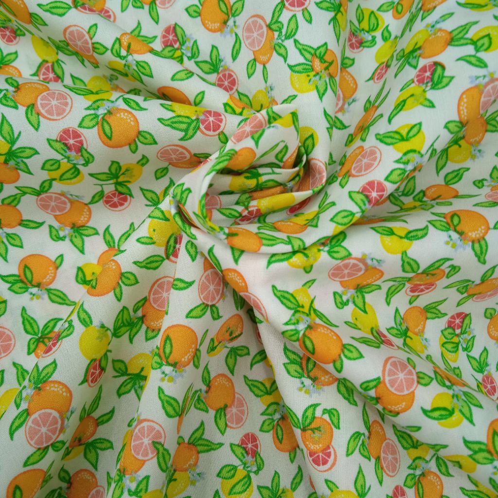 KAIN KATUN POPLINE PREMIUM IMPORT JERUK