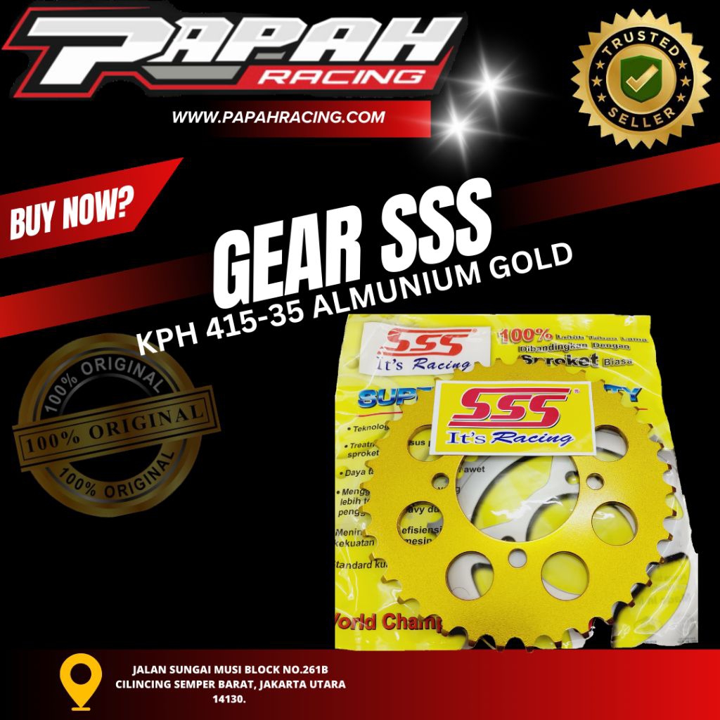 GEAR SSS KPH 415-35 ALMUNIUM GOLD