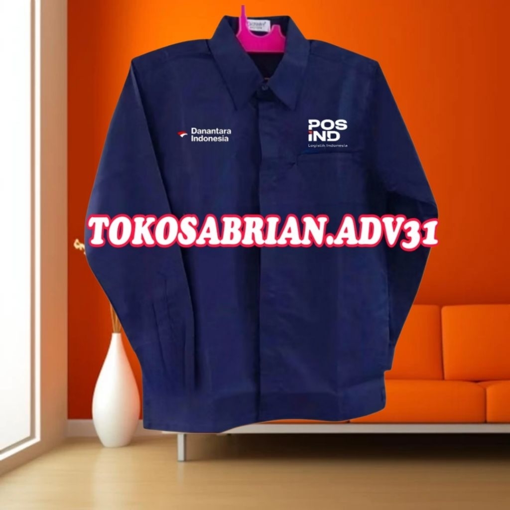 Kemeja POS INDONESIA Baju Pos Seragam Pos Navy
