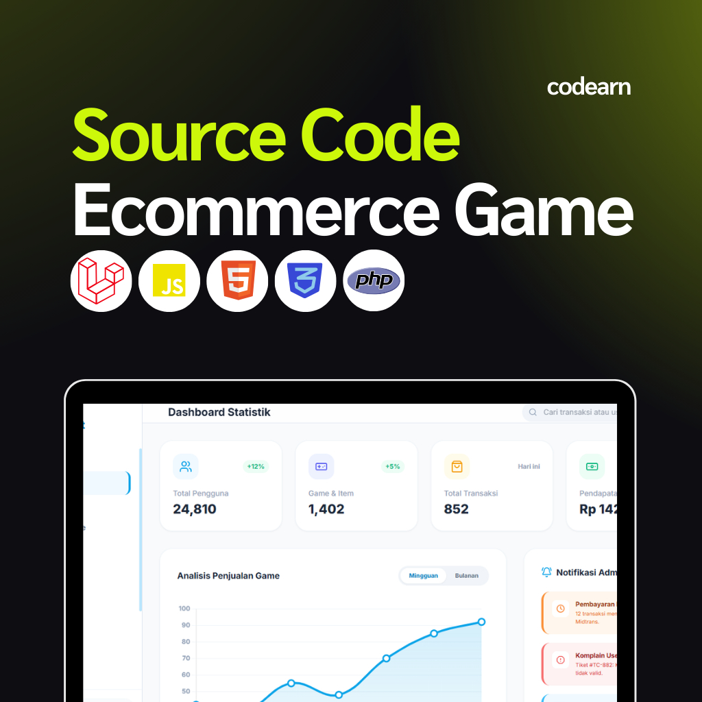SOURCE CODE E-COMMERCE GAME LARAVEL