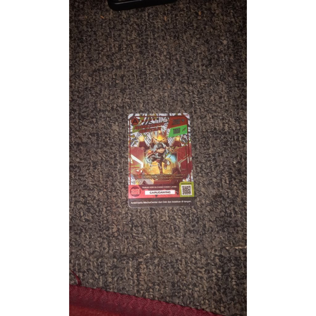 card boboiboy gentar