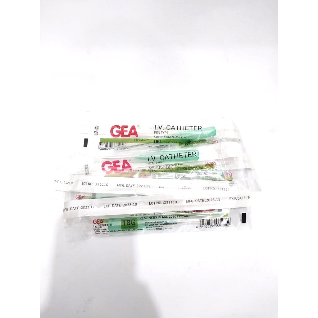 IV CATH 18G GEA PERPCS