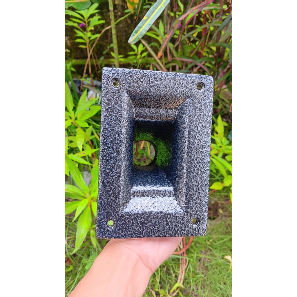 Horn Corong Tweeter 10×15 Miniatur Bahan Alumunium Cor Standar Drat