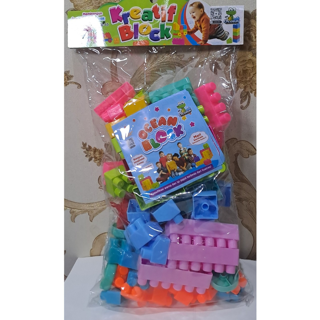 Mainan Edukasi Block Kreatif Balok Susun Anak Plastik SNI