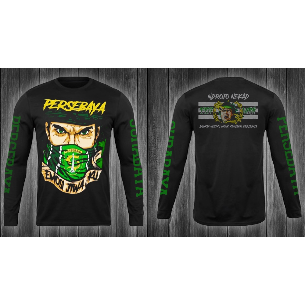 Kaos Lengan Panjang Hitam Persebaya