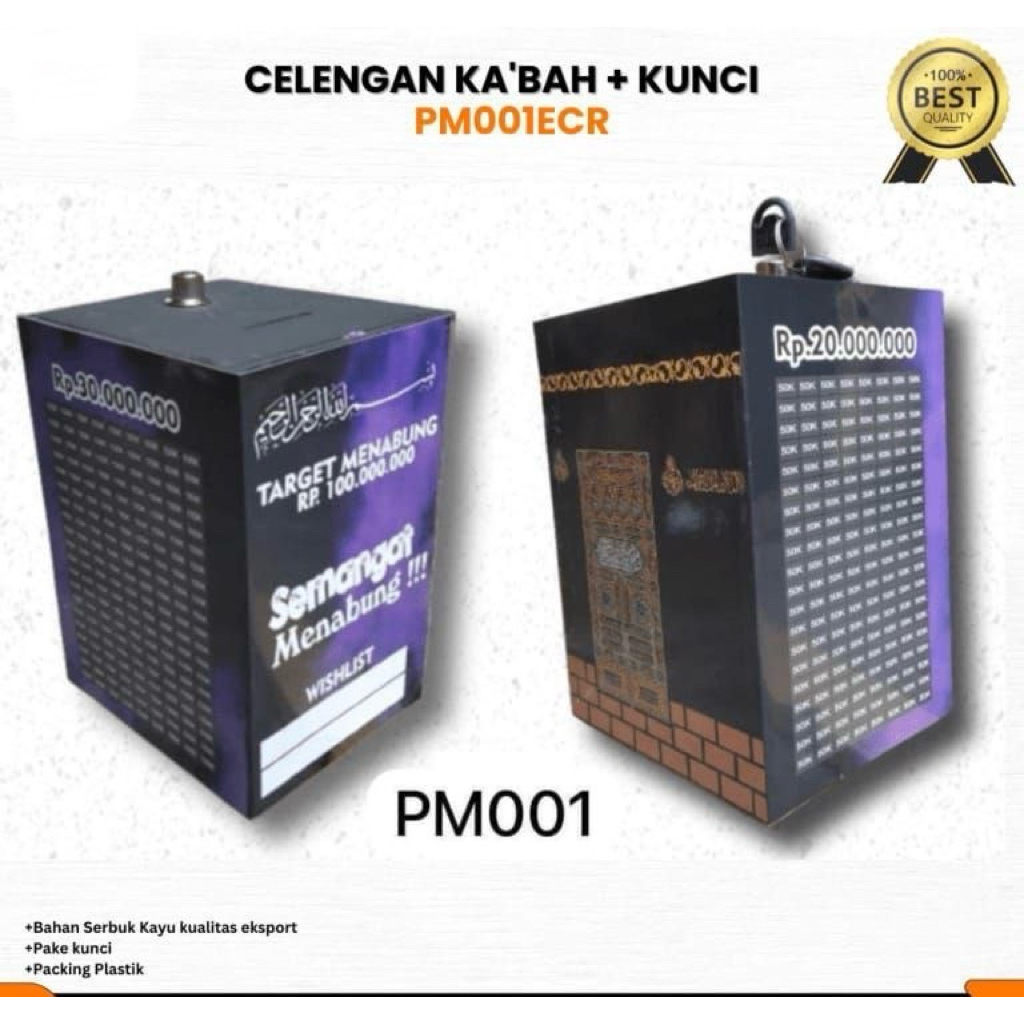 Celengan kabah + Kunci