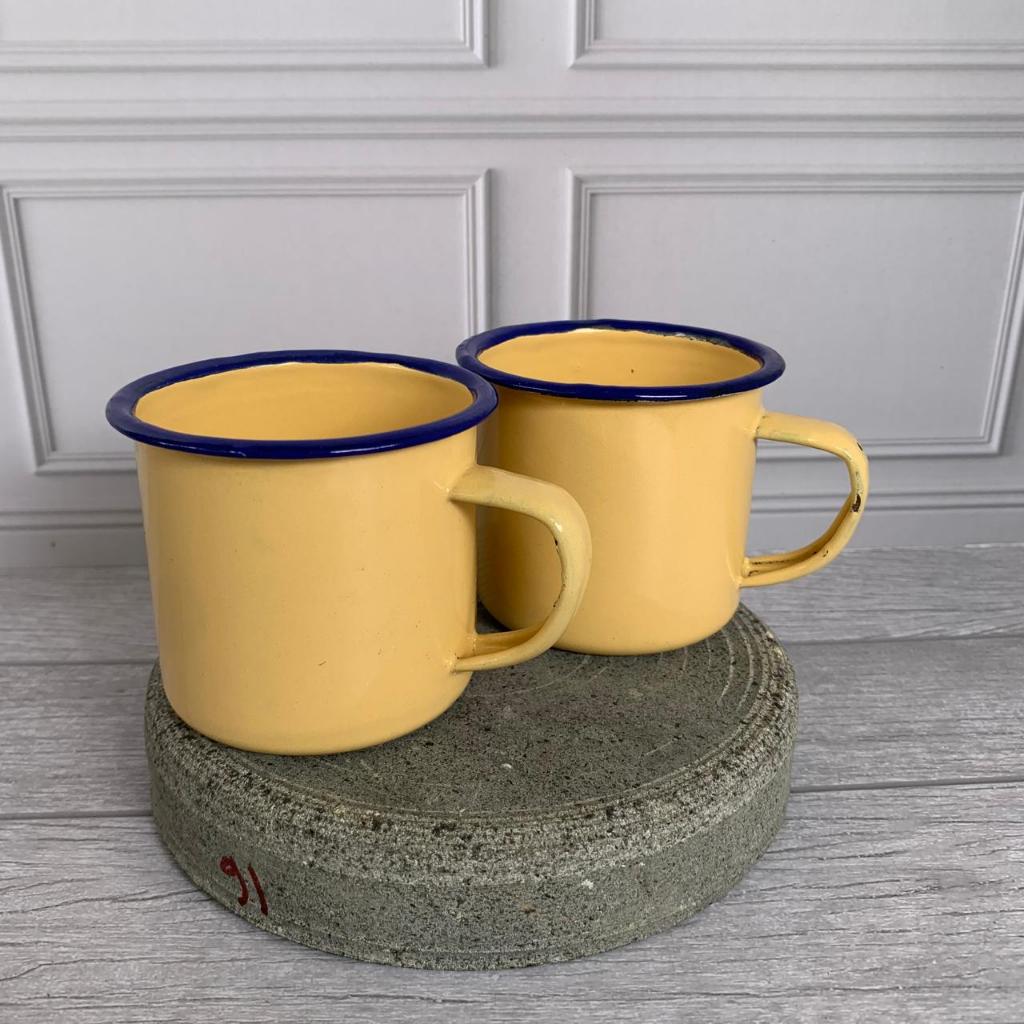 Mug Cangkir Enamel Ukuran 7 - Cangkir Kopi - Mug Jadul