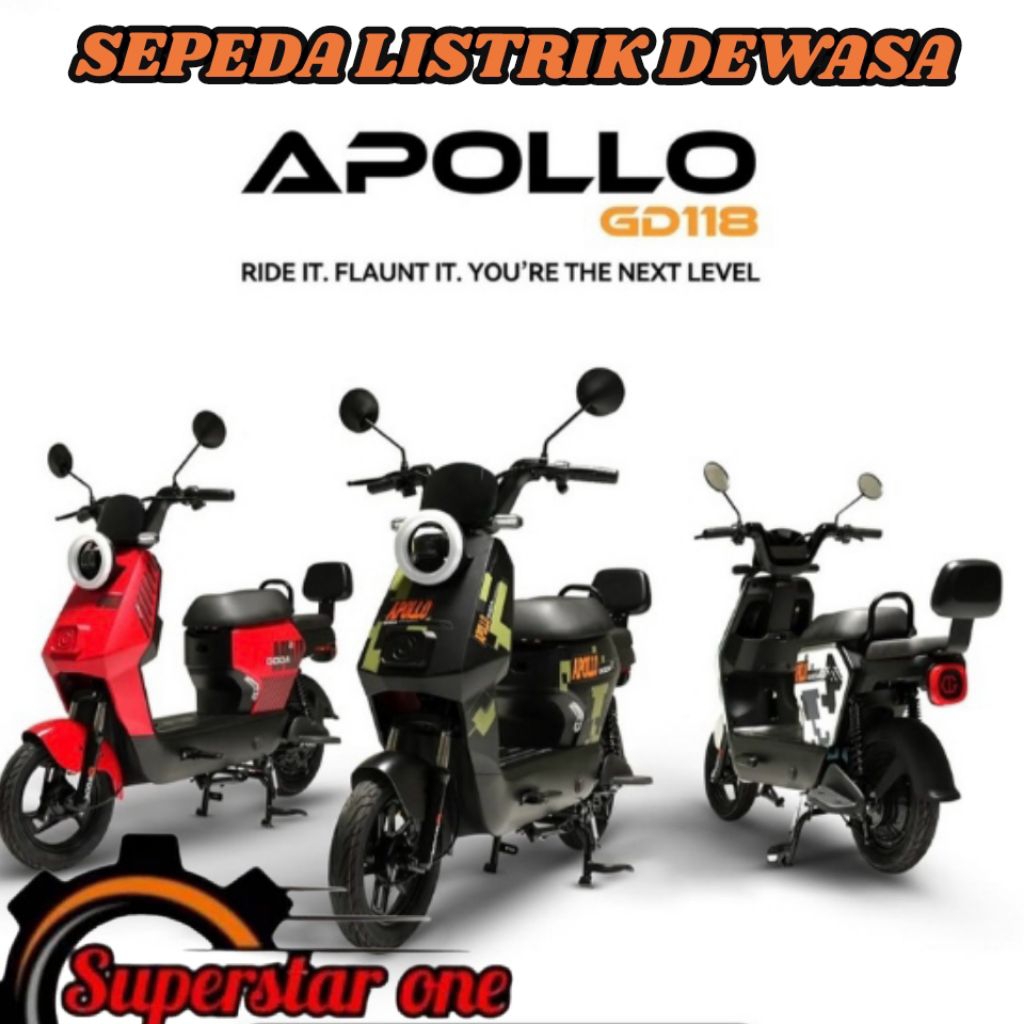 sepeda listrik goda APOLLO GD 118 Y/GODA GD 118